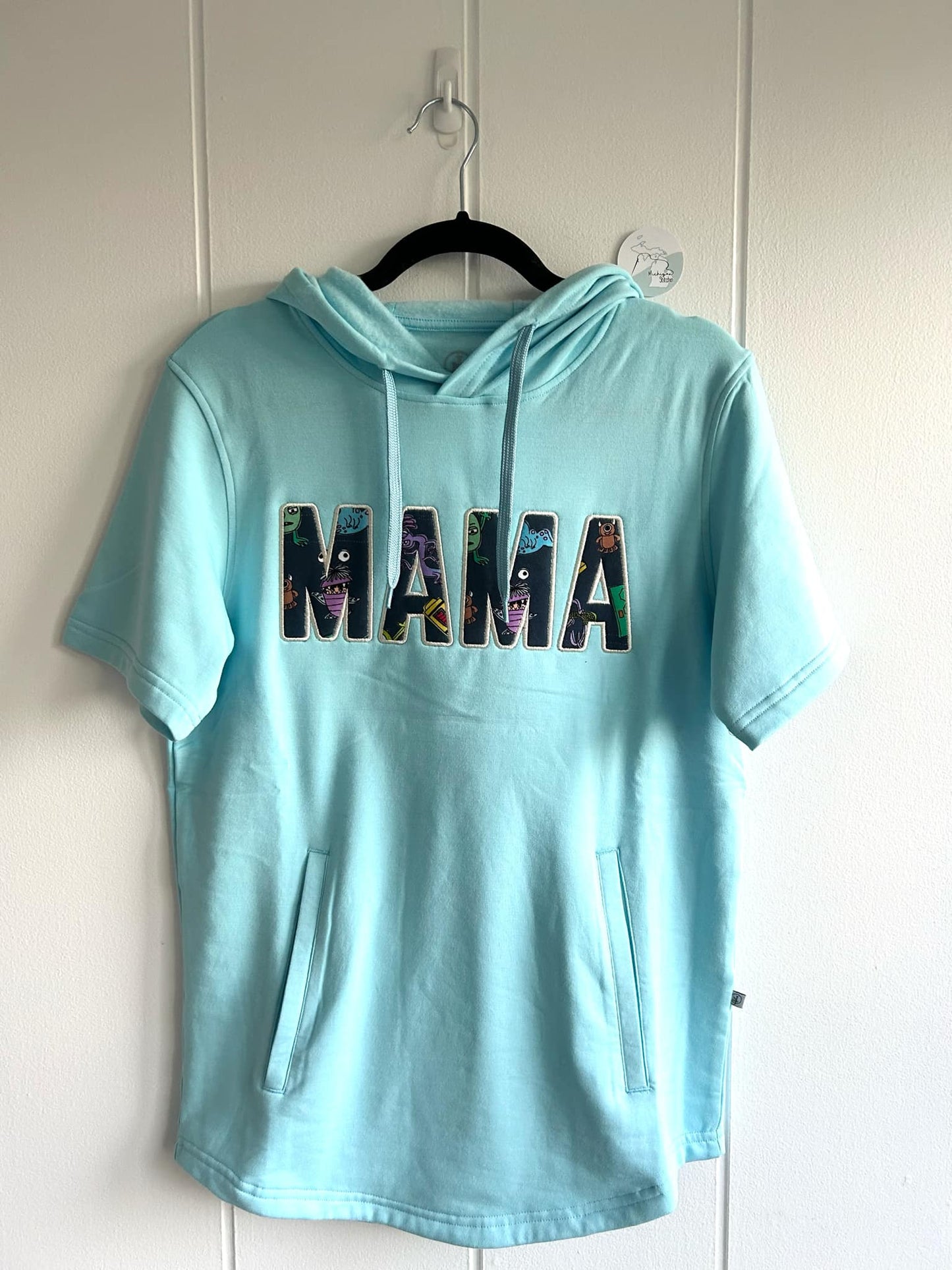 Custom Short Sleeve Hooded Sweatshirt for Adults